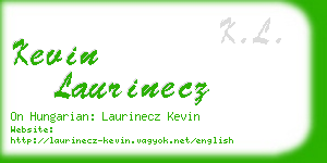 kevin laurinecz business card